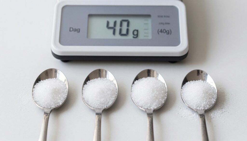 4 dag soli odmierzone w łyżkach stołowych