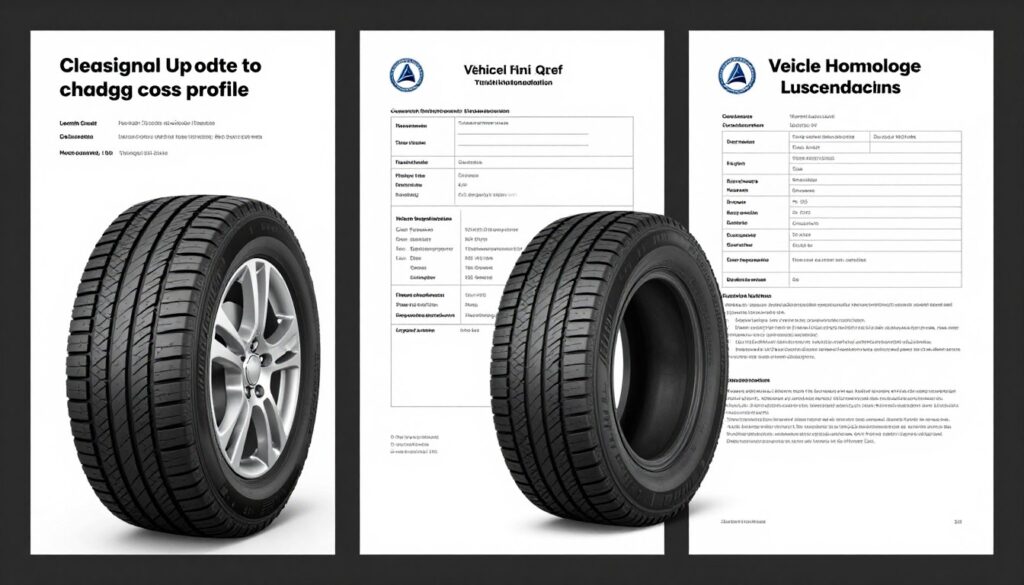 Dokumentacja techniczna dotycząca zmiany profilu opony i jej wpływu na homologację pojazdu
