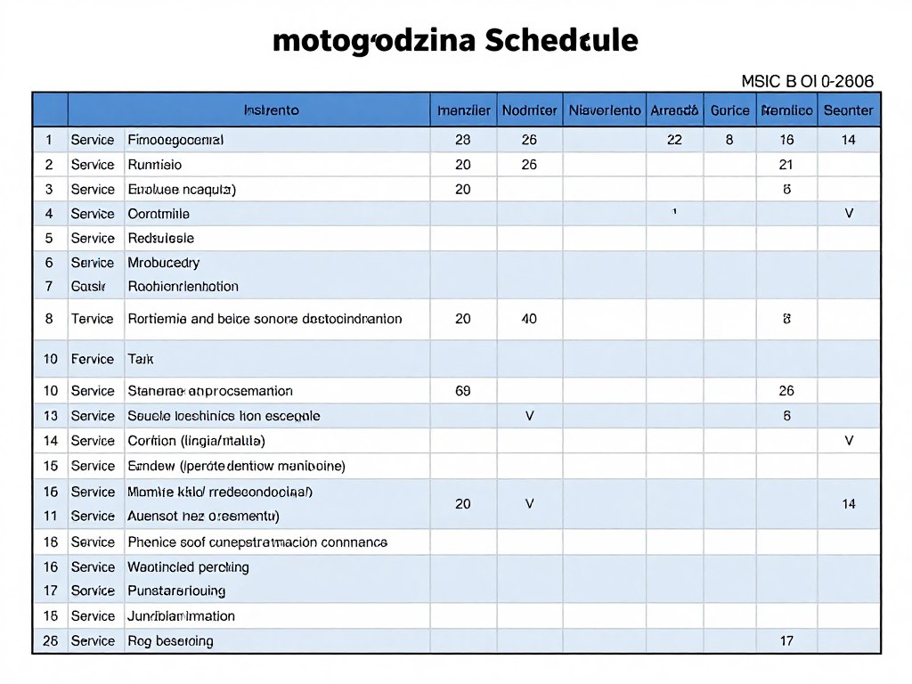 Harmonogram przeglądów technicznych oparty na przeliczniku 1 motogodziny na kilometry