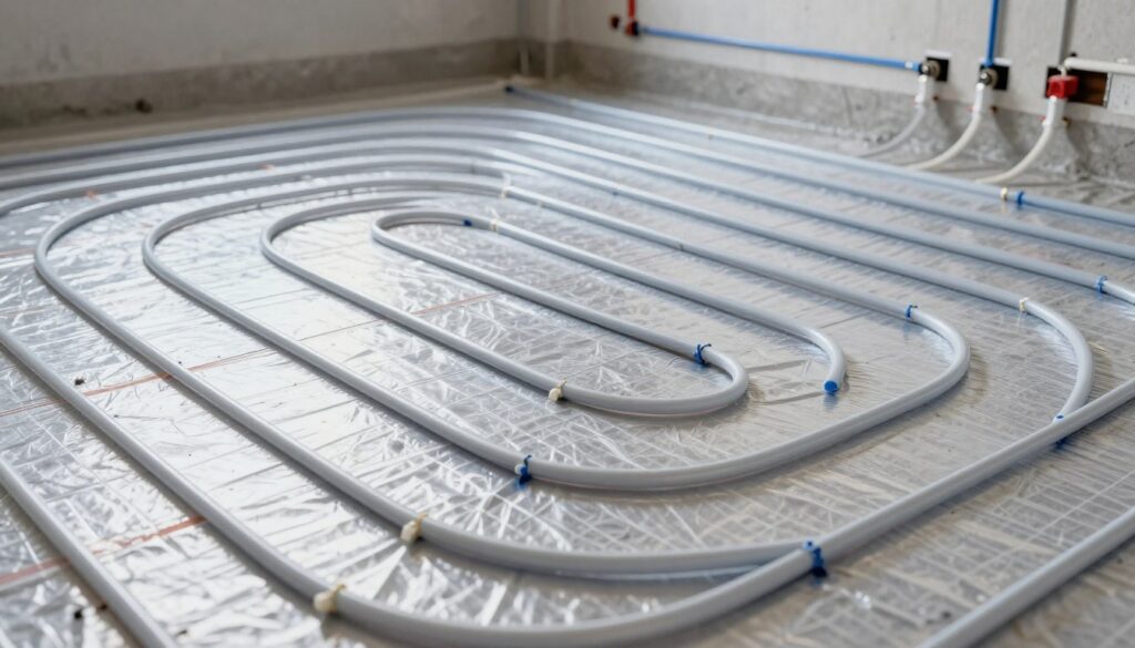 Instalacja ogrzewania podłogowego z wykorzystaniem rur PEX 25