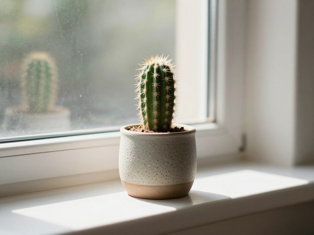 Kaktus w doniczce na parapecie okiennym - co oznacza kaktus w domu
