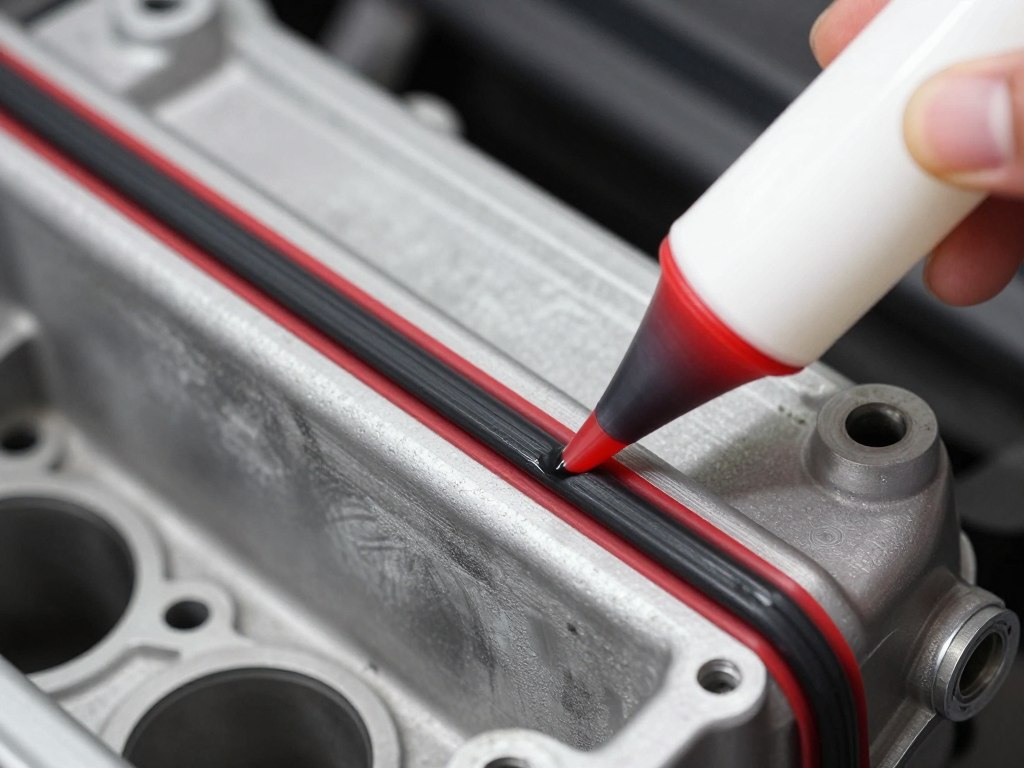 Klejenie i uszczelnianie miski olejowej silikonem wysokotemperaturowym