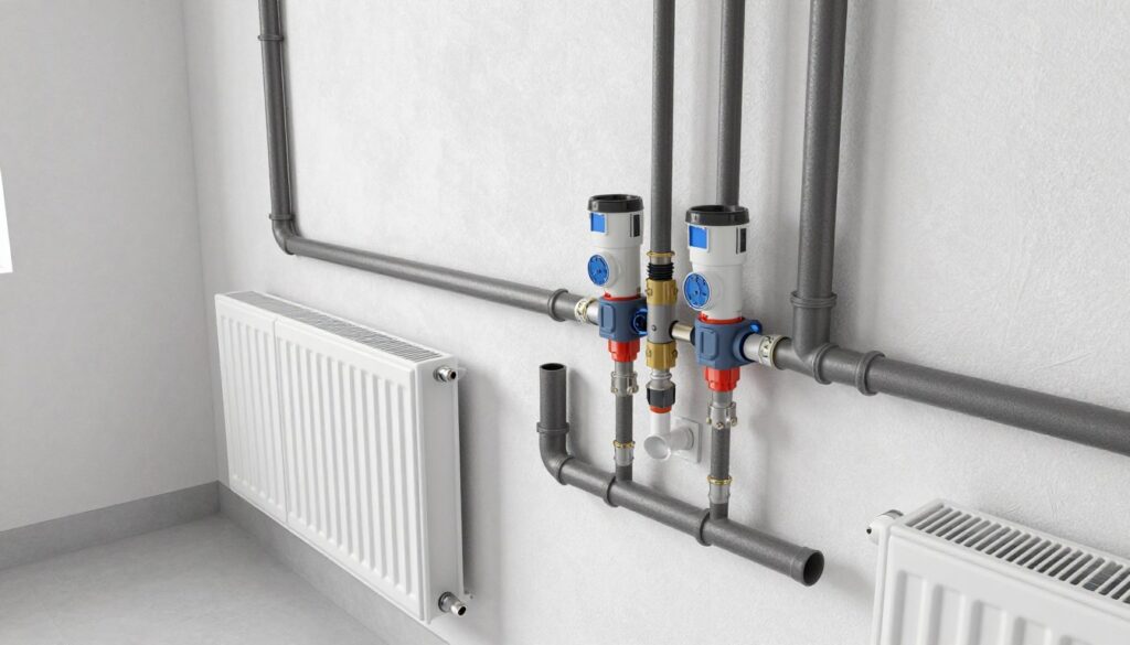 Kompletna instalacja z wykorzystaniem rur PEX 25 w nowoczesnym budynku