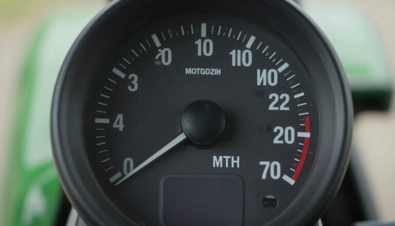 Licznik motogodzin w ciągniku rolniczym pokazujący 1 motogodzinę