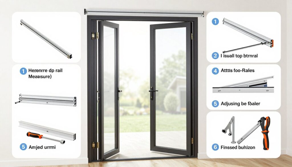 Montaż drzwi harmonijkowych - akcesoria drzwiowe i proces instalacji