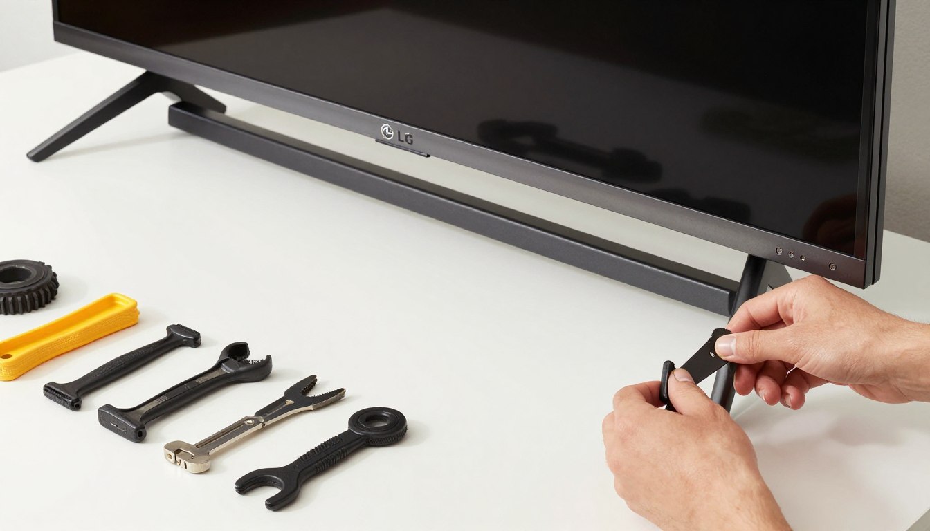 Montaż nóżek do telewizora LG krok po kroku