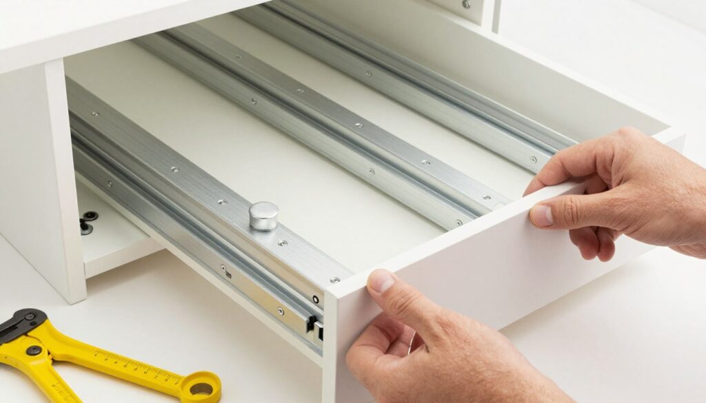 Montaż prowadnic do szuflad GTV