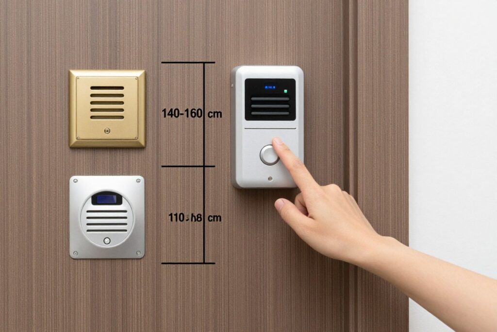 Optymalna wysokość dzwonka do drzwi - akcesoria drzwiowe i ergonomia