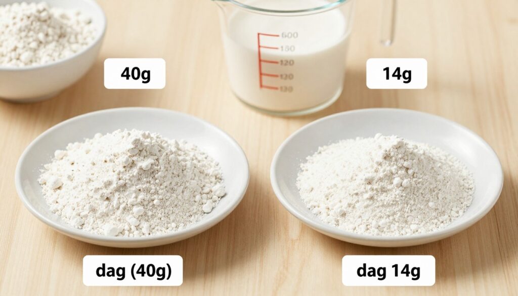 Porównanie 4 dag świeżych drożdży z odpowiednikiem w drożdżach instant