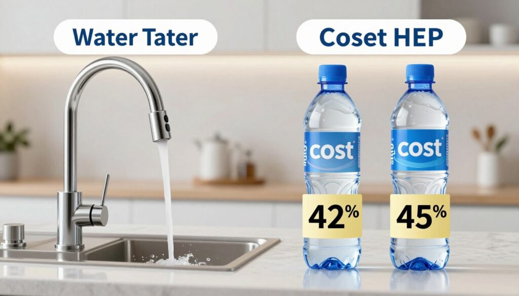 Porównanie kosztów wody kranowej i butelkowanej