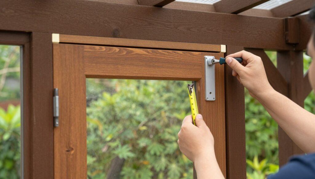 Proces montażu drzwi do altany ogrodowej