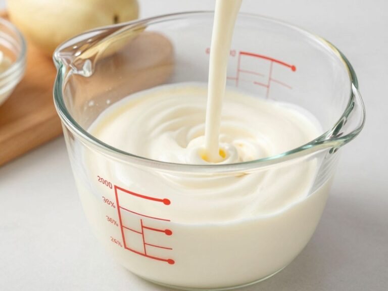 Przeliczanie 200 g śmietany 36% na mililitry - wizualizacja z miarką kuchenną