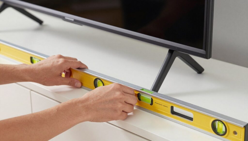 Regulacja nóżek w telewizorze dla stabilności