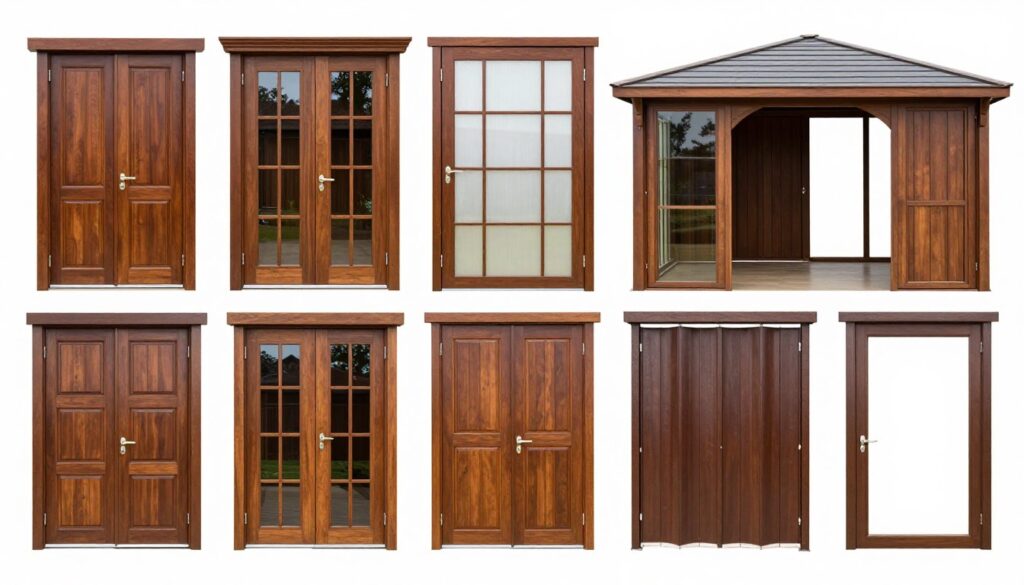 Różne rodzaje drzwi do altany ogrodowej