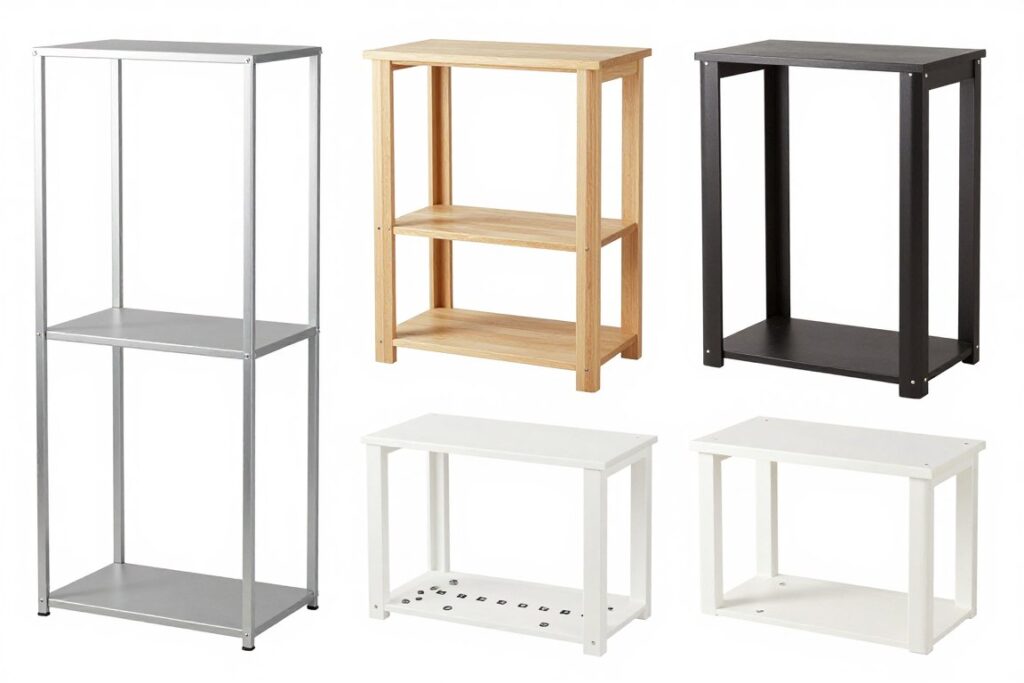 Różne rodzaje nóżek do regału Kallax