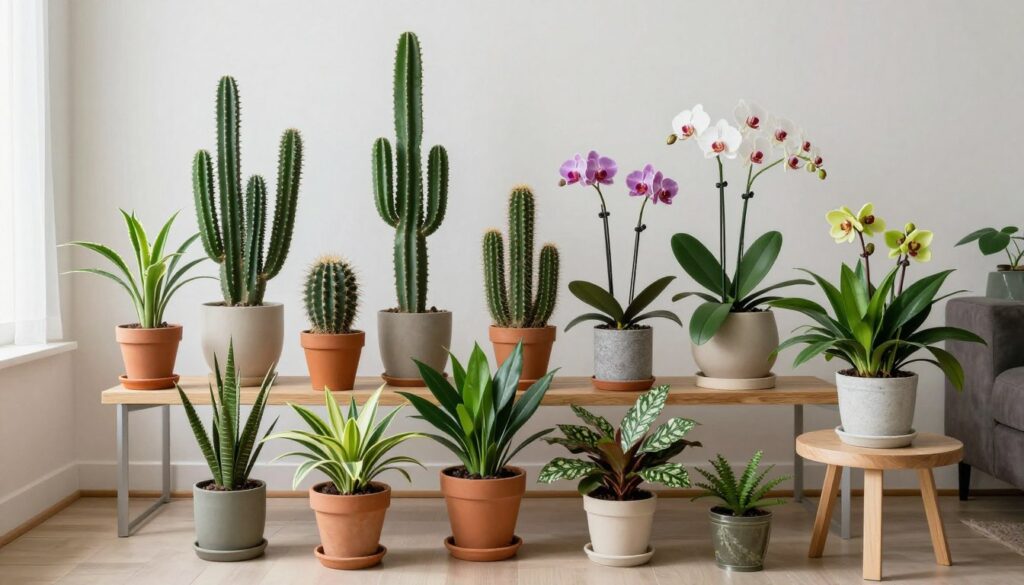 Różnorodne rośliny doniczkowe w aranżacji domowej - co oznacza kaktus w domu