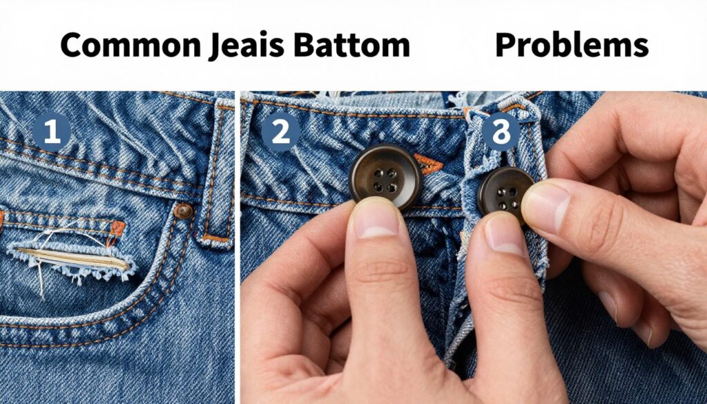 Rozwiązywanie typowych problemów przy montażu guzika do jeansów