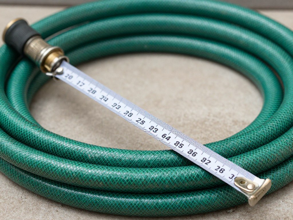 Wąż 1/2 cala z miarką pokazującą przeliczenie na milimetry