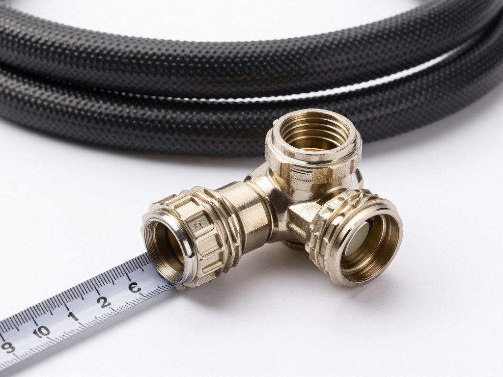 Wąż 3/4 cala z miarką pokazującą przeliczenie na milimetry