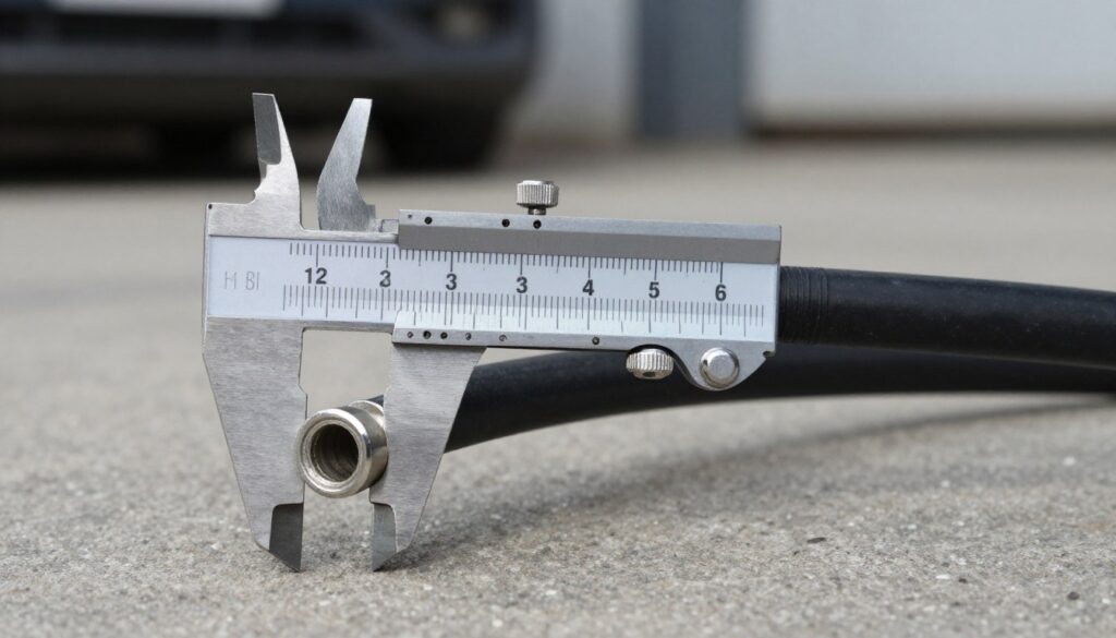 Wąż hydrauliczny 1 cal z miarką pokazującą przeliczenie na milimetry