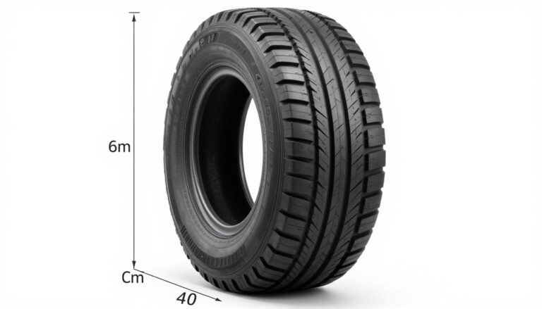 Wizualizacja profilu opony 40 z oznaczeniami wymiarów w centymetrach