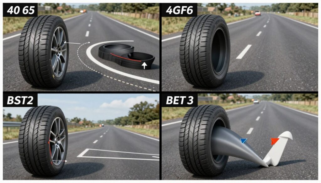 Wizualizacja wpływu profilu opony na zachowanie pojazdu w różnych warunkach drogowych