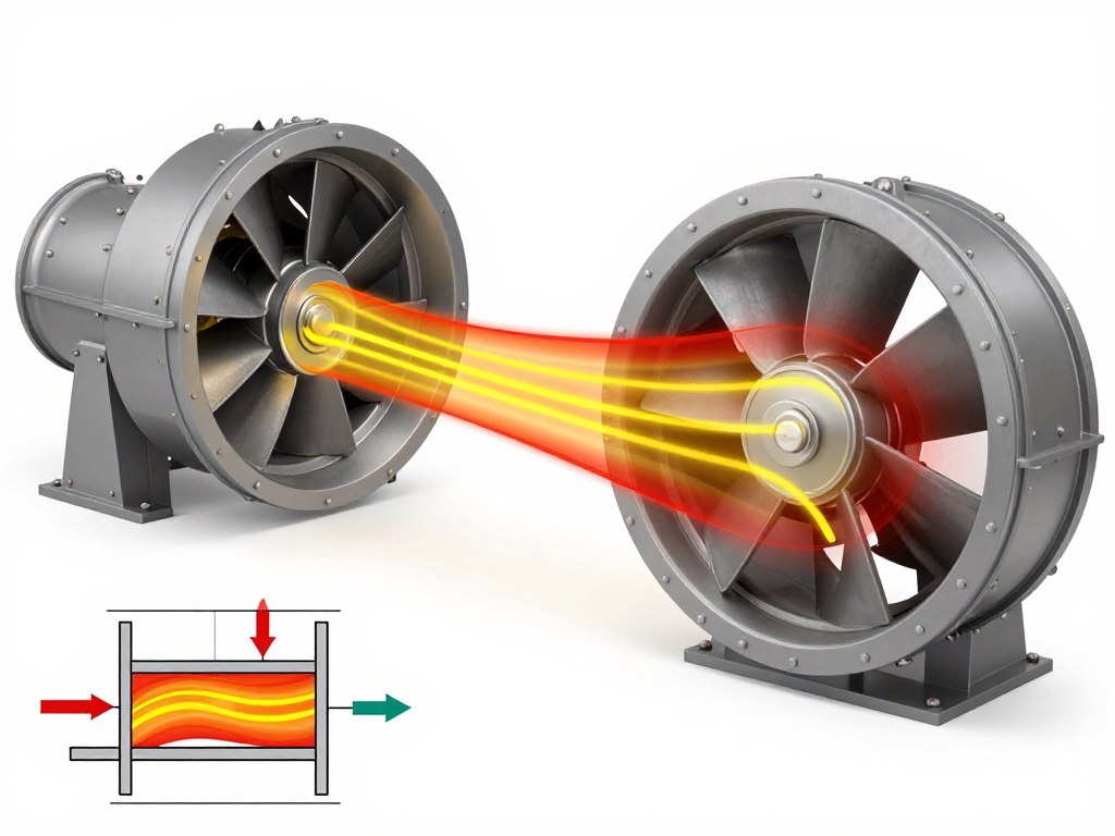 Analiza przepływu powietrza w piecu z dmuchawą