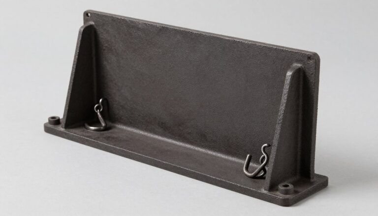 Deflektor kominkowy przed montażem z widocznymi elementami mocującymi