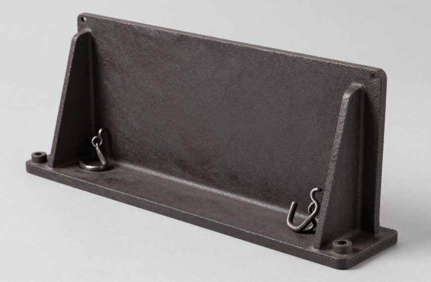 Deflektor kominkowy przed montażem z widocznymi elementami mocującymi