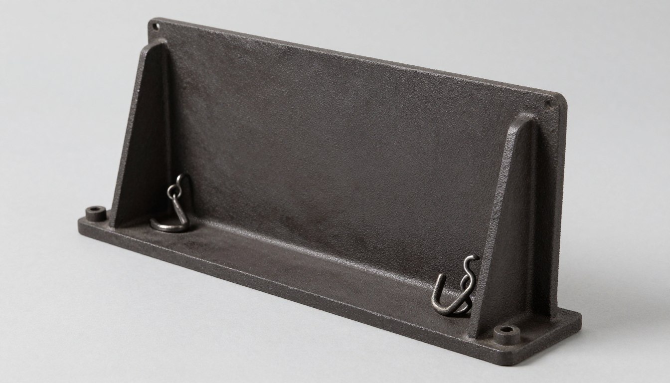 Deflektor kominkowy przed montażem z widocznymi elementami mocującymi