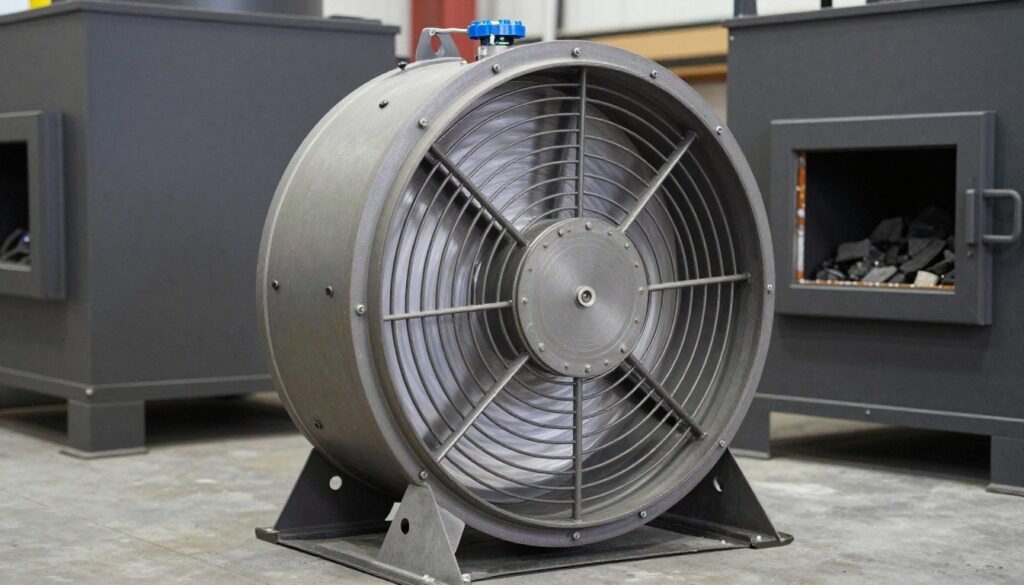 Dmuchawa przygotowana do montażu w piecu węglowym