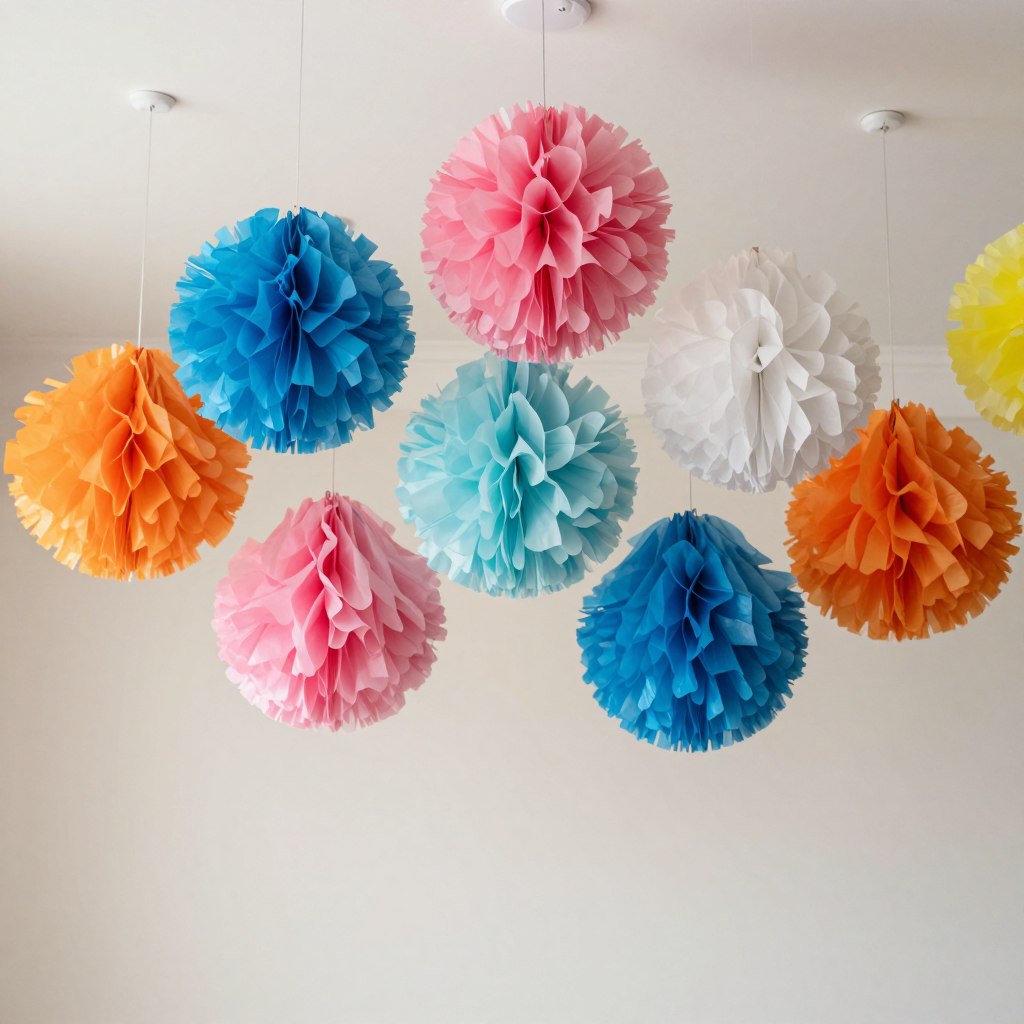 Gotowa dekoracja z pomponów z Pepco