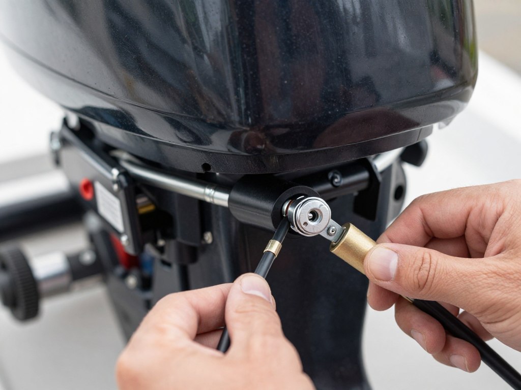 Podłączanie sterociągu do silnika łodzi Sygnalizatory Brań i Sterociągi: Montaż i Ustawienie