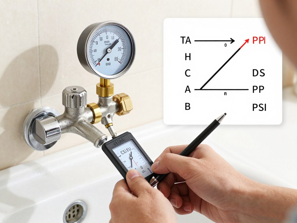 Pomiar i obliczanie ciśnienia wody w kranie domowym