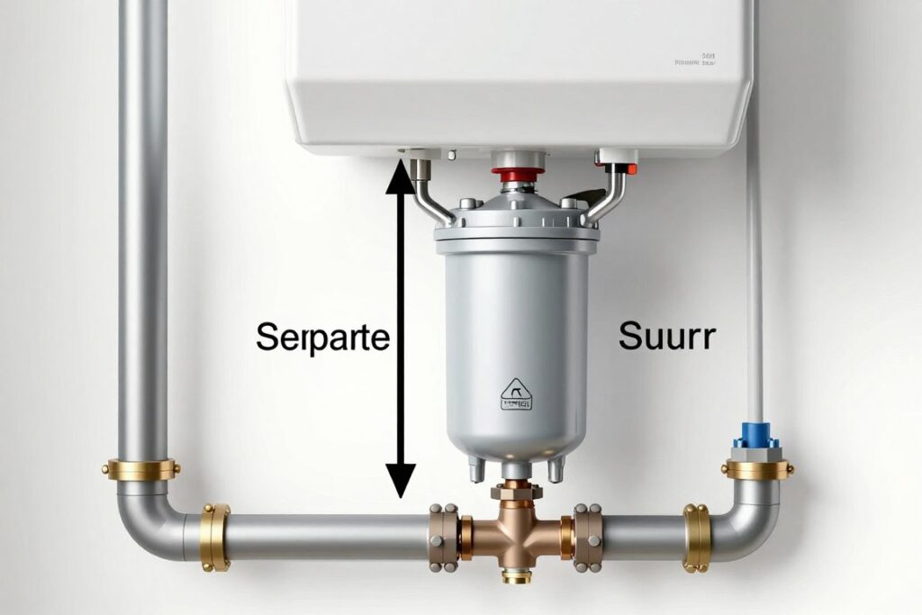 Prawidłowe umiejscowienie separatora zanieczyszczeń w instalacji gazowej
