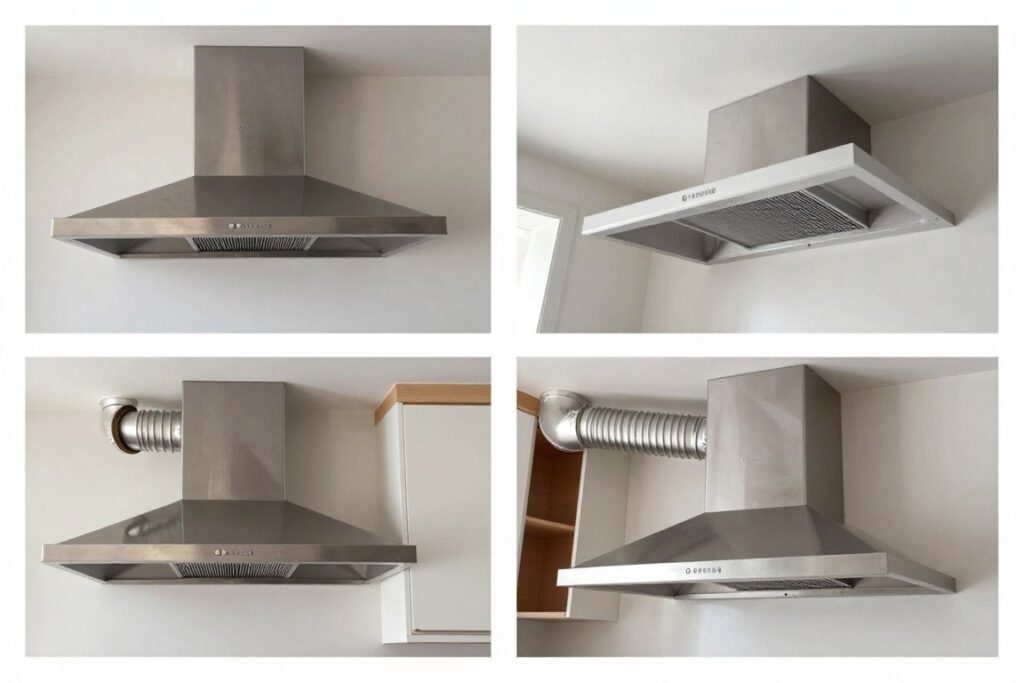 Różne metody maskowania rury od okapu kuchennego - estetyczne rozwiązania