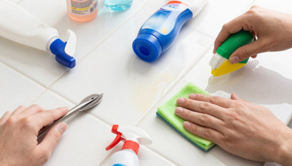 Usuwanie plam po silikonie sanitarnym z różnych powierzchni Usuwanie plam po silikonie sanitarnym z różnych powierzchni